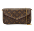 Felicie Pochette, &pound;695, Handbags, Brown, Canvas, Front view